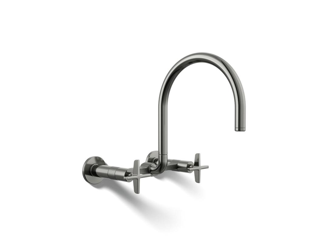 BilletE Two-hole wall-mount bridge kitchen sink faucet by Kohler