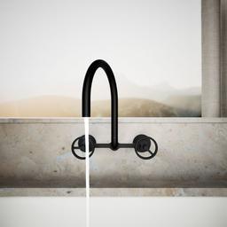 BilletE Two-hole wall-mount bridge kitchen sink faucet - image 4