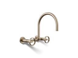 BilletE Two-hole wall-mount bridge kitchen sink faucet - image 1