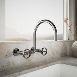 BilletE Two-hole wall-mount bridge kitchen sink faucet - image 2