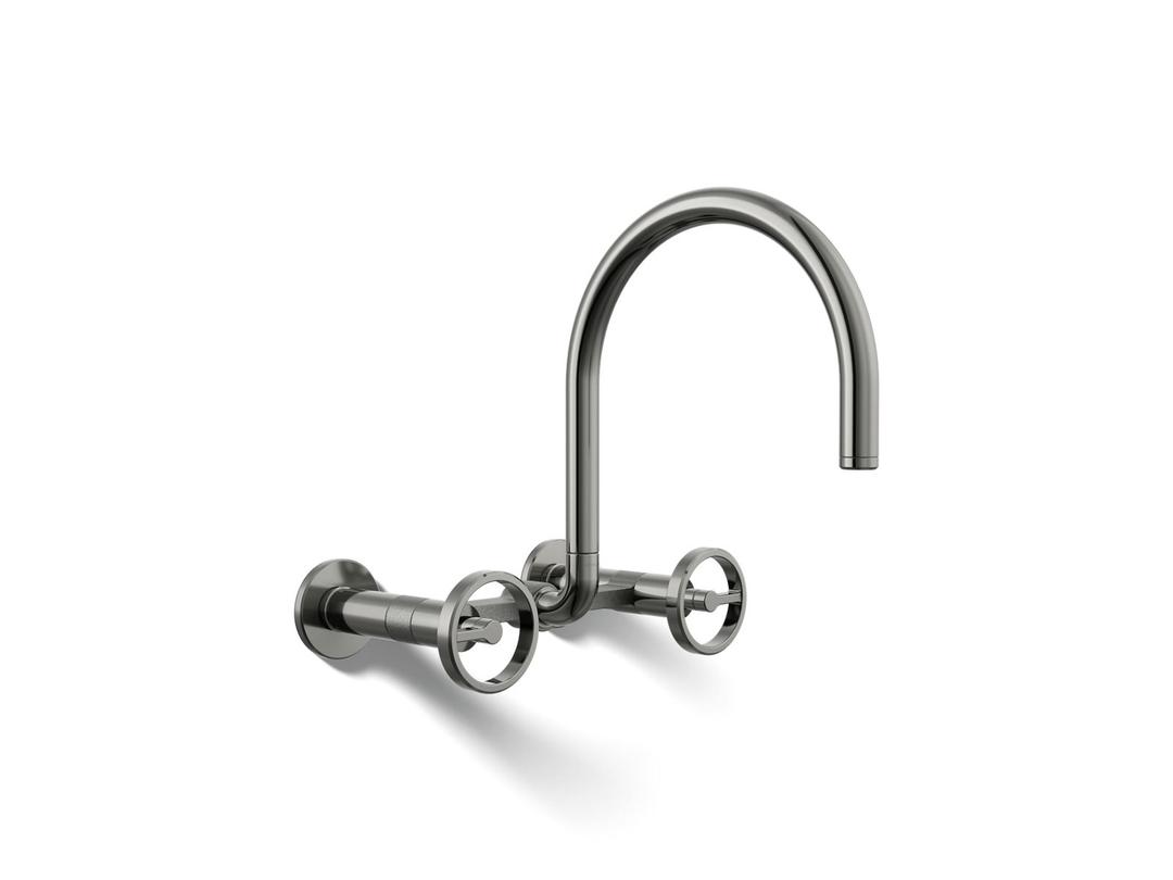 BilletE Two-hole wall-mount bridge kitchen sink faucet by Kohler