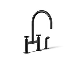BilletE Two-hole bridge kitchen sink faucet with side sprayer - image 1