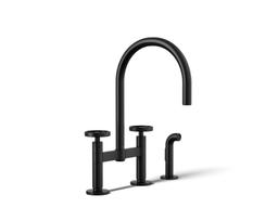 BilletE Two-hole bridge kitchen sink faucet with side sprayer - image 1