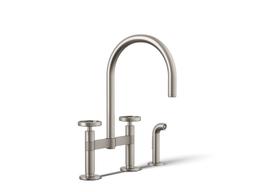 BilletE Two-hole bridge kitchen sink faucet with side sprayer - image 1