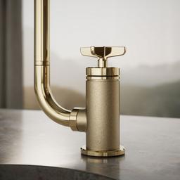 BilletE Single-handle kitchen sink faucet with two-function extended-reach spout and side sprayer - image 5