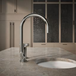 BilletE Single-handle kitchen sink faucet with two-function extended-reach spout and side sprayer - image 6