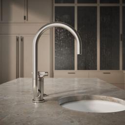 BilletE Single-handle kitchen sink faucet with two-function extended-reach spout and side sprayer - image 6