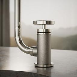 BilletE Single-handle kitchen sink faucet with two-function extended-reach spout and side sprayer - image 5