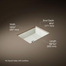 Verticyl 19-3/4'' rectangular undermount bathroom sink - image 3