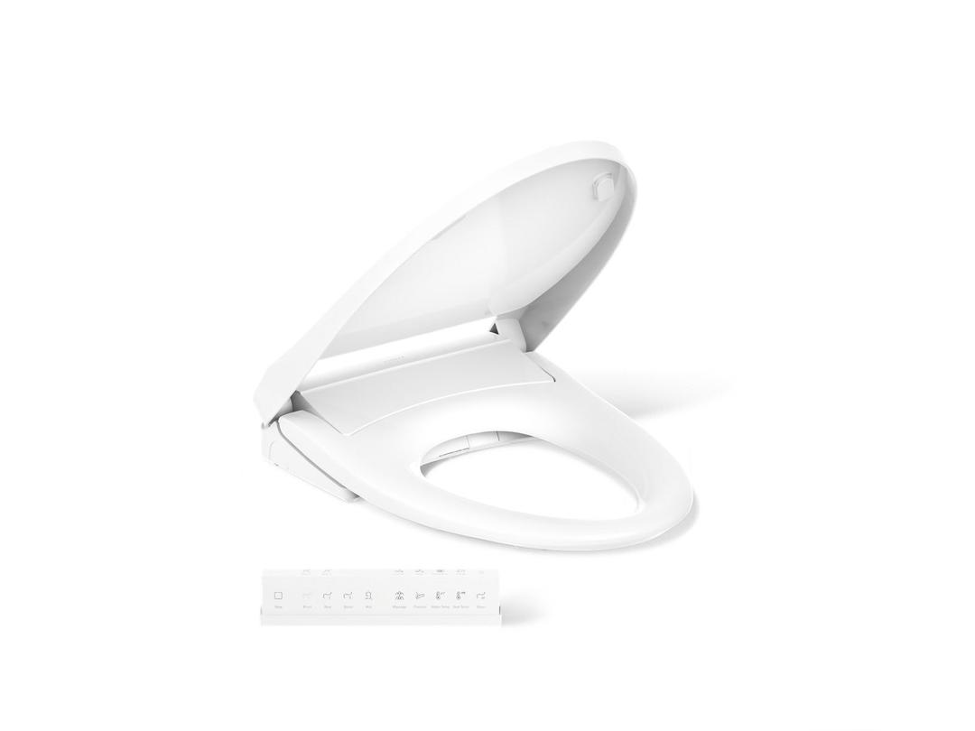 PureWash E930 Elongated bidet toilet seat with remote control by Kohler