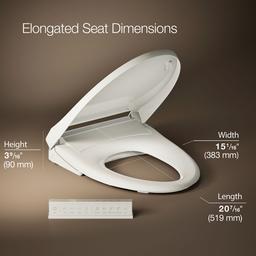 PureWash E930 Elongated bidet toilet seat with remote control - image 2