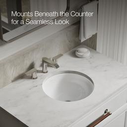 Caxton 16-1/8'' round undermount bathroom sink, no overflow - image 5