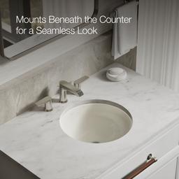 Caxton 16-1/8'' round undermount bathroom sink, no overflow - image 5