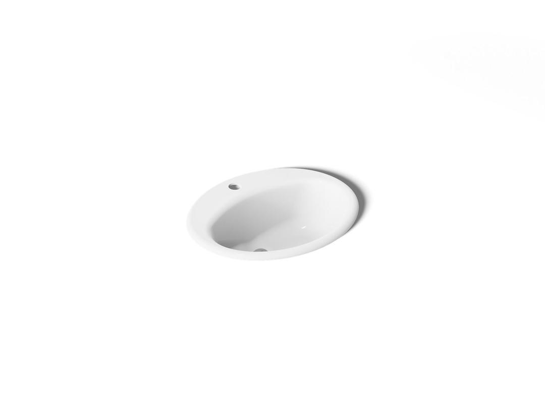 Farmington 19-1/4'' oval drop-in bathroom sink - White by Kohler