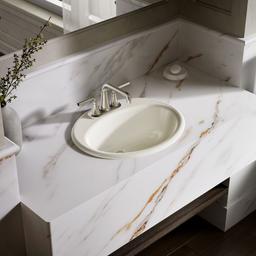 Farmington 19-1/4'' oval drop-in bathroom sink - Biscuit - image 2