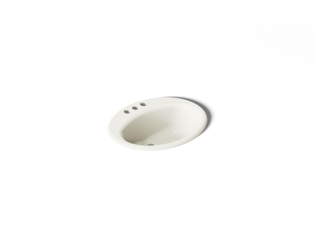 Farmington 19-1/4'' oval drop-in bathroom sink - Biscuit by Kohler