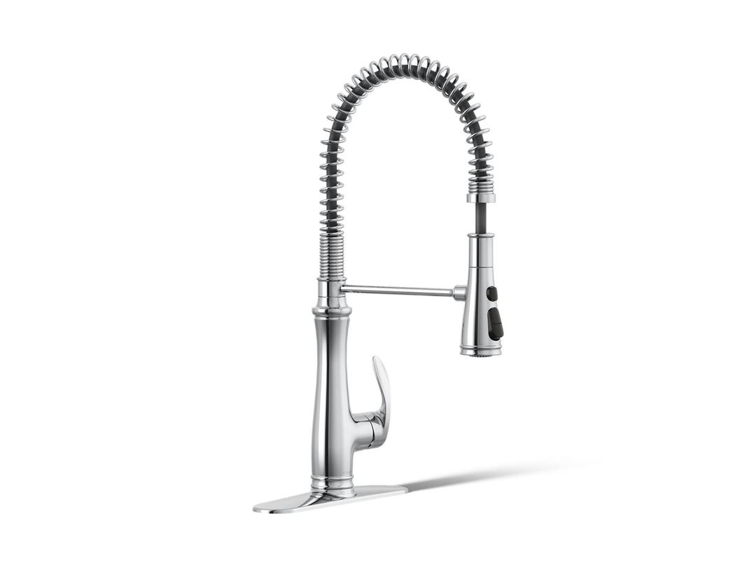 Bellera Semi-professional kitchen sink faucet with three-function sprayhead by Kohler