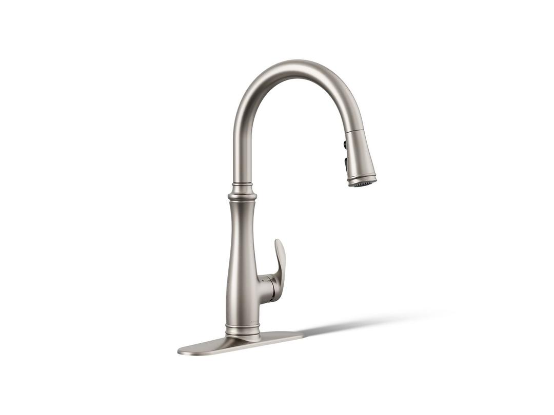 Bellera Touchless pull-down kitchen sink faucet with three-function sprayhead by Kohler