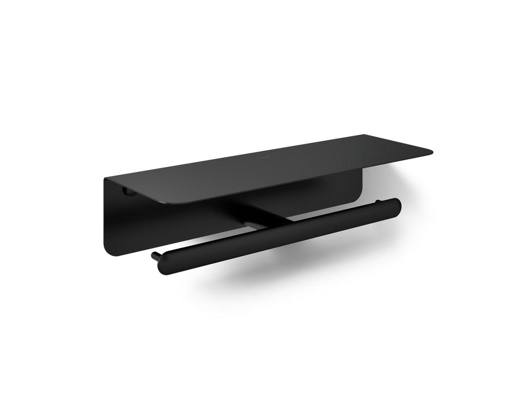 Kohler Kumine Covered Double Toilet Paper Holder - Matte Black by Kohler