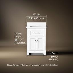 CharlemontE 24'' bathroom vanity cabinet with sink and quartz top - image 3