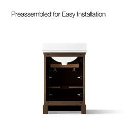 24'' bathroom vanity cabinet with sink and quartz top - image 10