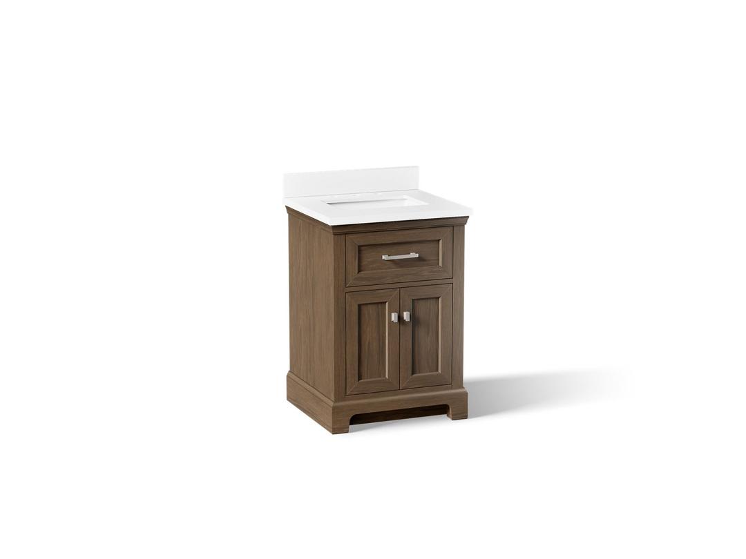 24'' bathroom vanity cabinet with sink and quartz top by Kohler