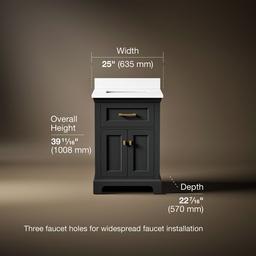 CharlemontE 24'' bathroom vanity cabinet with sink and quartz top - image 3