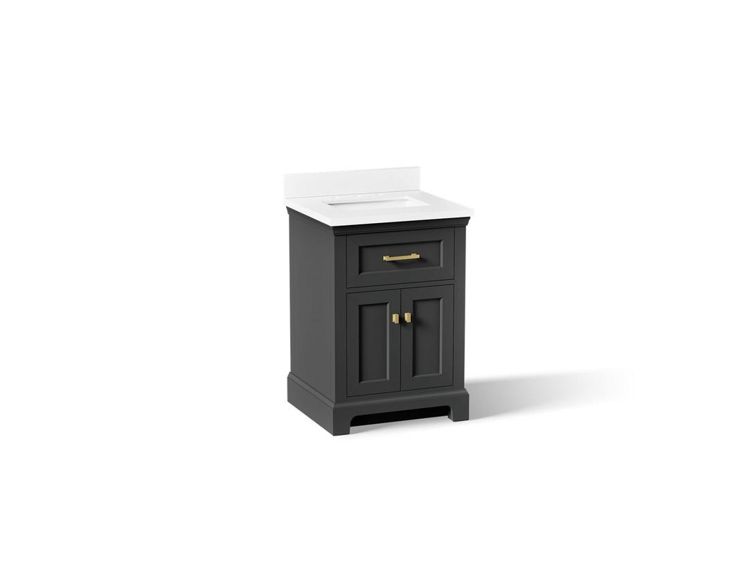 CharlemontE 24'' bathroom vanity cabinet with sink and quartz top by Kohler