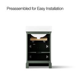 Charlemont 24'' Bathroom Vanity Cabinet With Sink And Quartz Top Umbral Green - image 10