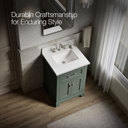 Charlemont 24'' Bathroom Vanity Cabinet With Sink And Quartz Top Umbral Green - image 11