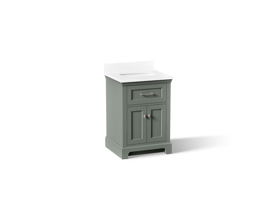Charlemont 24'' Bathroom Vanity Cabinet With Sink And Quartz Top Umbral Green by Kohler