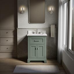 Charlemont 24'' Bathroom Vanity Cabinet With Sink And Quartz Top Umbral Green - image 2