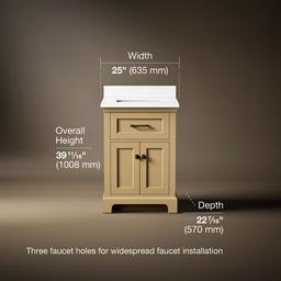 CharlemontE 24'' bathroom vanity cabinet with sink and quartz top - image 3