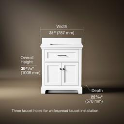 CharlemontE 30'' bathroom vanity cabinet with sink and quartz top - image 3