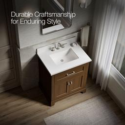 30'' bathroom vanity cabinet with sink and quartz top - image 11