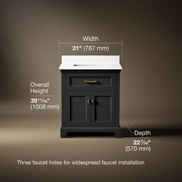 CharlemontE 30'' bathroom vanity cabinet with sink and quartz top - image 3