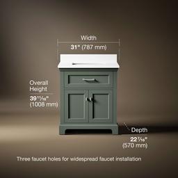 Charlemont 30'' Bathroom Vanity Cabinet With Sink And Quartz Top Umbral Green - image 3
