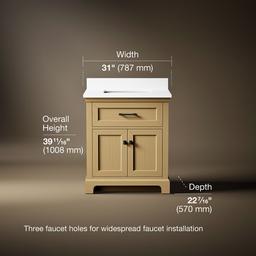 CharlemontE 30'' bathroom vanity cabinet with sink and quartz top - image 3