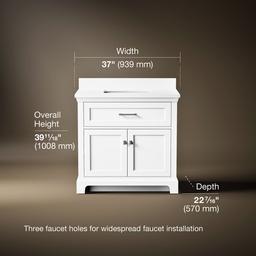 CharlemontE 36'' bathroom vanity cabinet with sink and quartz top - image 3