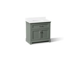 Charlemont 36'' Bathroom Vanity Cabinet With Sink And Quartz Top Umbral Green - image 1