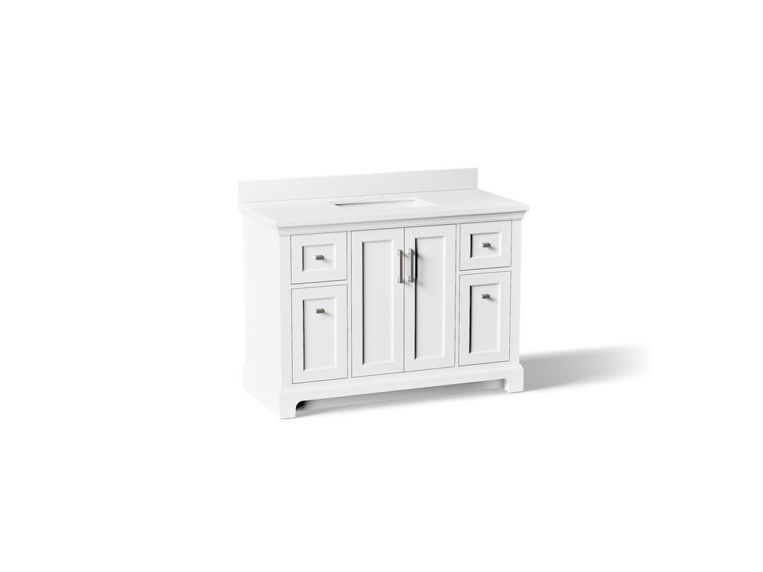 CharlemontE 48'' bathroom vanity cabinet with sink and quartz top by Kohler