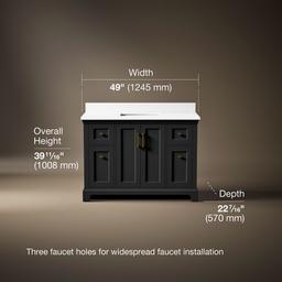 CharlemontE 48'' bathroom vanity cabinet with sink and quartz top - image 3