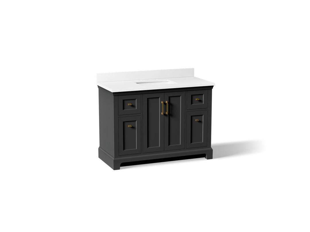 CharlemontE 48'' bathroom vanity cabinet with sink and quartz top by Kohler