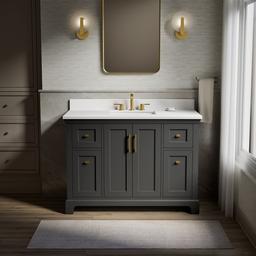 CharlemontE 48'' bathroom vanity cabinet with sink and quartz top - image 2