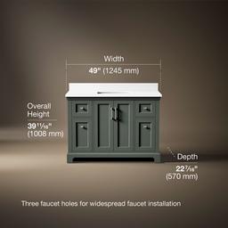 Charlemont 48'' Bathroom Vanity Cabinet With Sink And Quartz Top Umbral Green - image 3