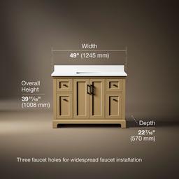 CharlemontE 48'' bathroom vanity cabinet with sink and quartz top - image 3