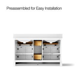 CharlemontE 60'' bathroom vanity cabinet with sinks and quartz top - image 10