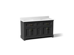 CharlemontE 60'' bathroom vanity cabinet with sinks and quartz top - image 1