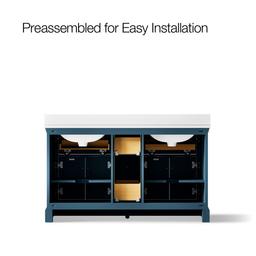 CharlemontE 60'' bathroom vanity cabinet with sinks and quartz top - image 10