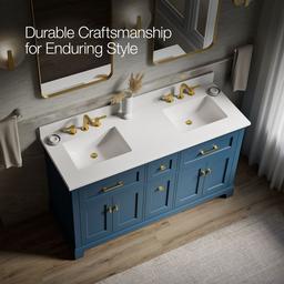 CharlemontE 60'' bathroom vanity cabinet with sinks and quartz top - image 11